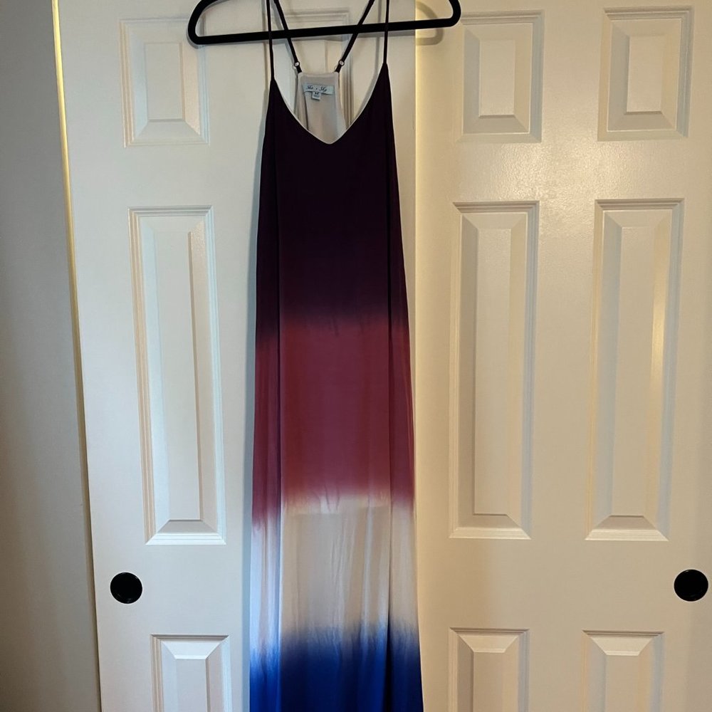Colorful Dip Dye Maxi Dress